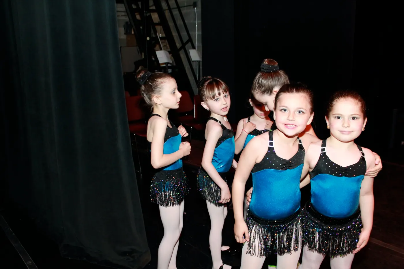 Ballet students at Farber Ballet school in Brighton Beach, Brooklyn during rehearsal